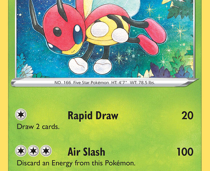 Ledian Pokemon Kaart