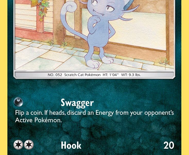Alolan Meowth Pokemon Kaart