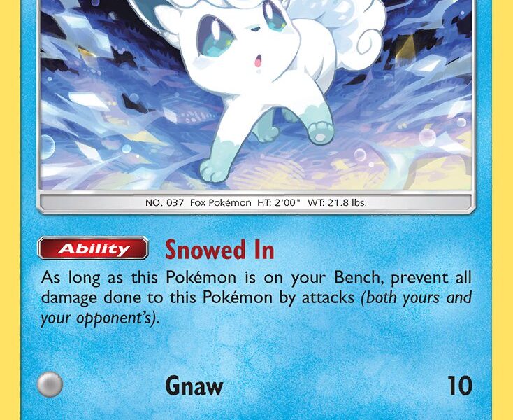 Alolan Vulpix Pokemon Kaart