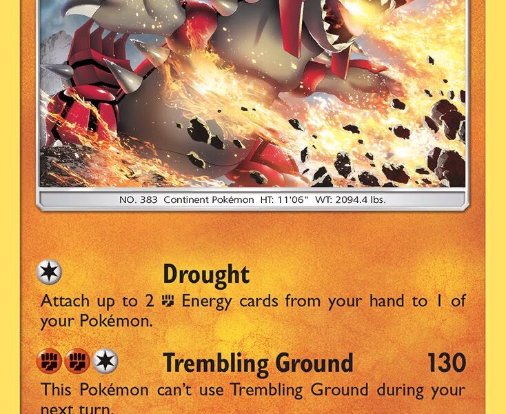Groudon Pokemon Kaart