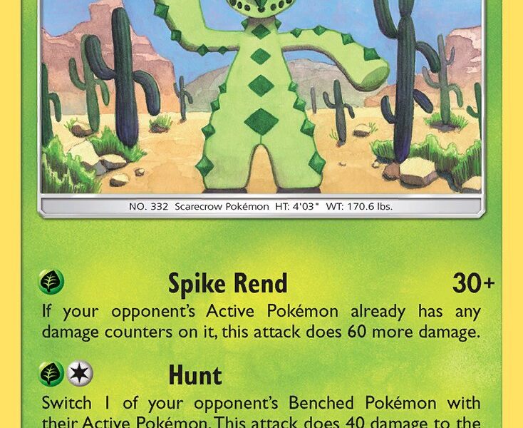 Cacturne Pokemon Kaart