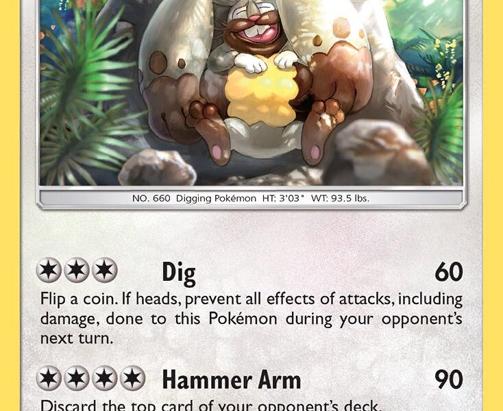 Diggersby Pokemon Kaart