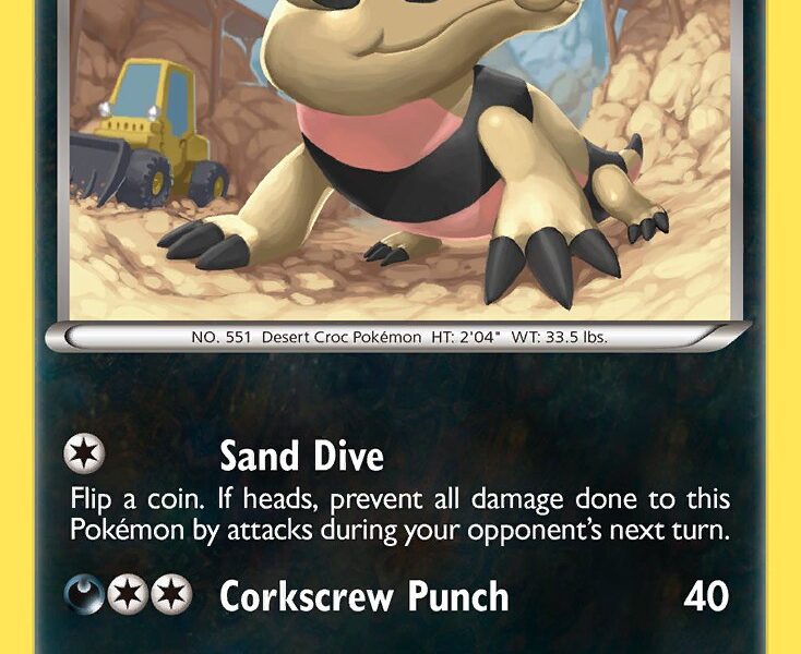 Sandile Pokemon Kaart
