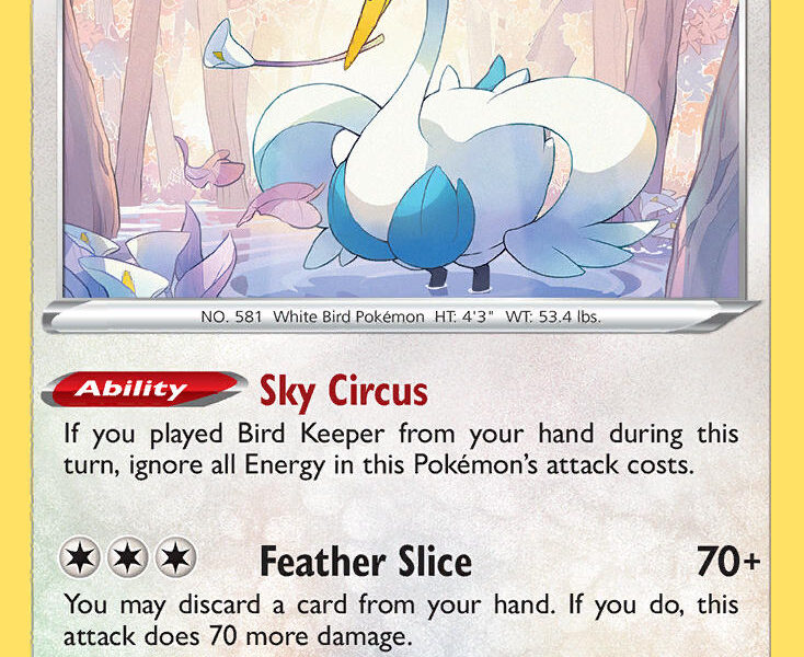 Swanna Pokemon Kaart