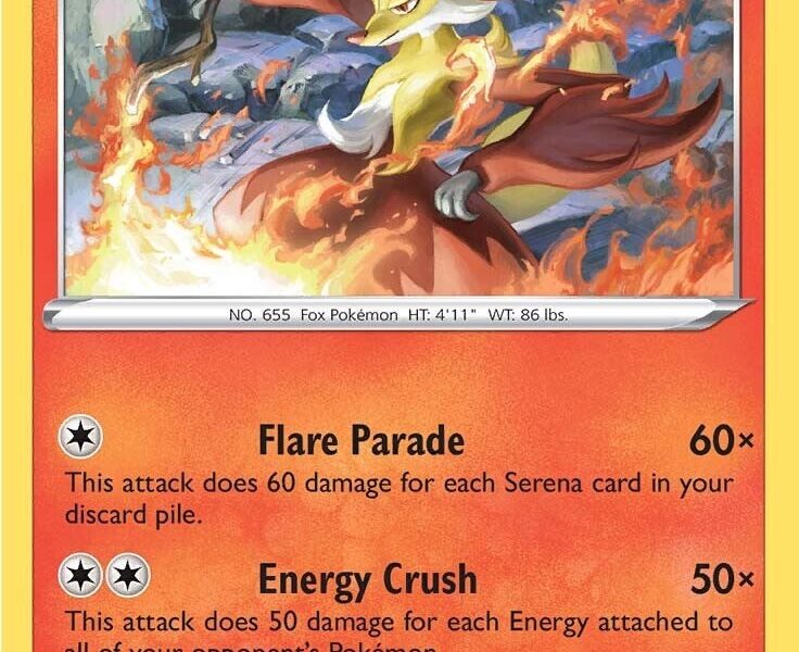 Delphox Pokemon Kaart