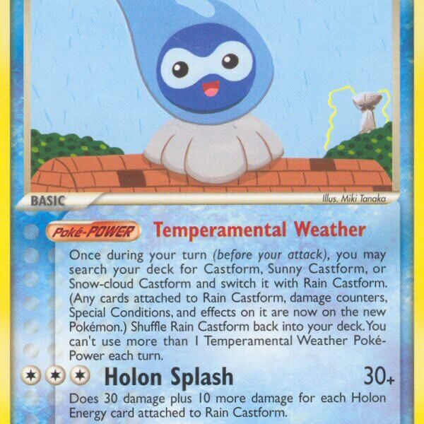 Rain Castform Pokemon Kaart