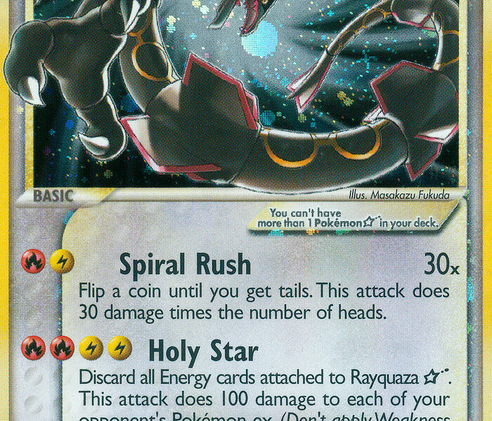 Rayquaza Star Pokemon Kaart