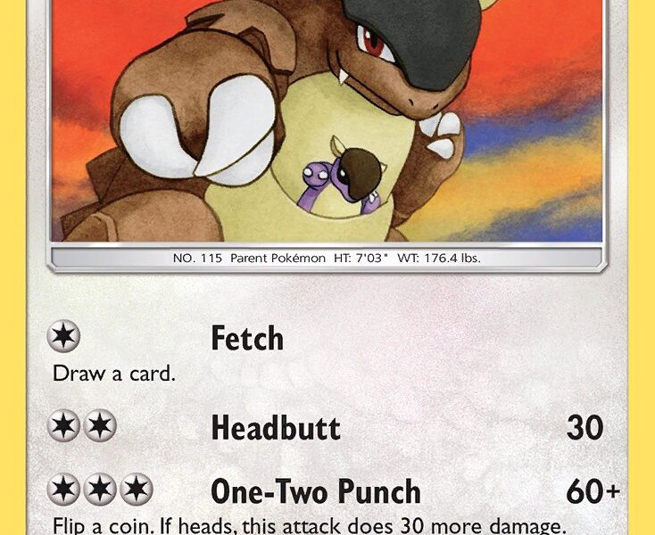 Kangaskhan Pokemon Kaart