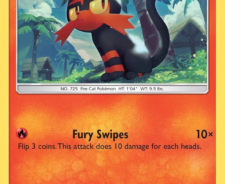 Litten Pokemon Kaart