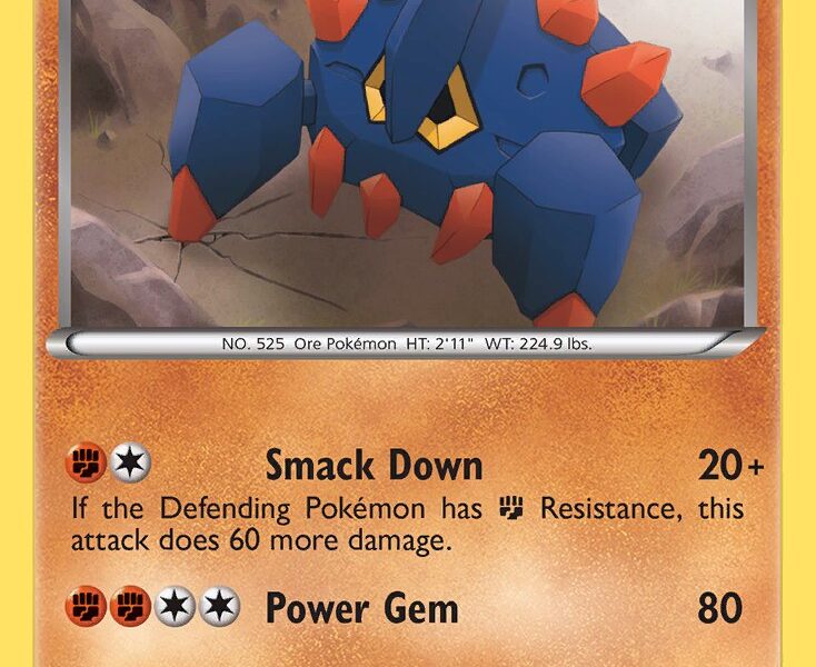 Boldore Pokemon Kaart