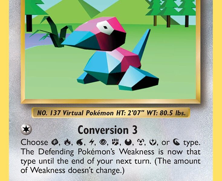 Porygon Pokemon Kaart