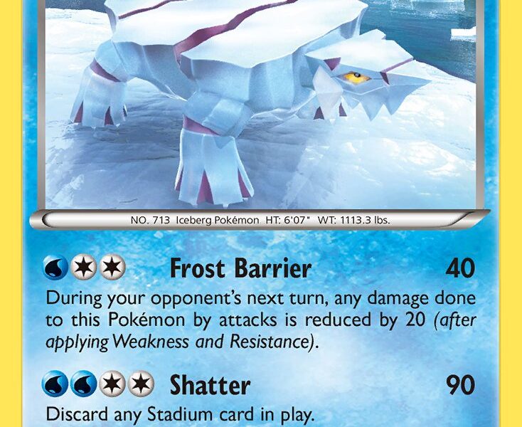 Avalugg Pokemon Kaart