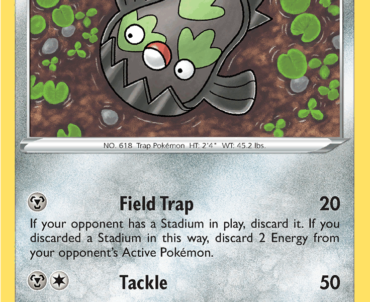 Galarian Stunfisk Pokemon Kaart