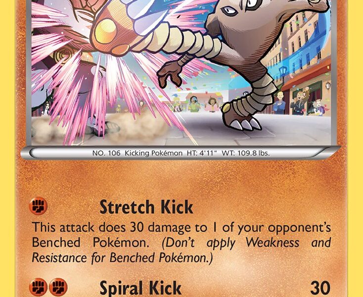 Hitmonlee Pokemon Kaart