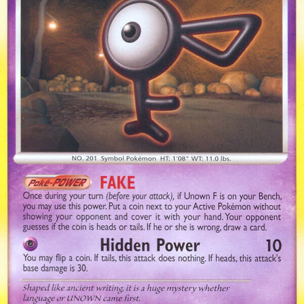 Unown F Pokemon Kaart