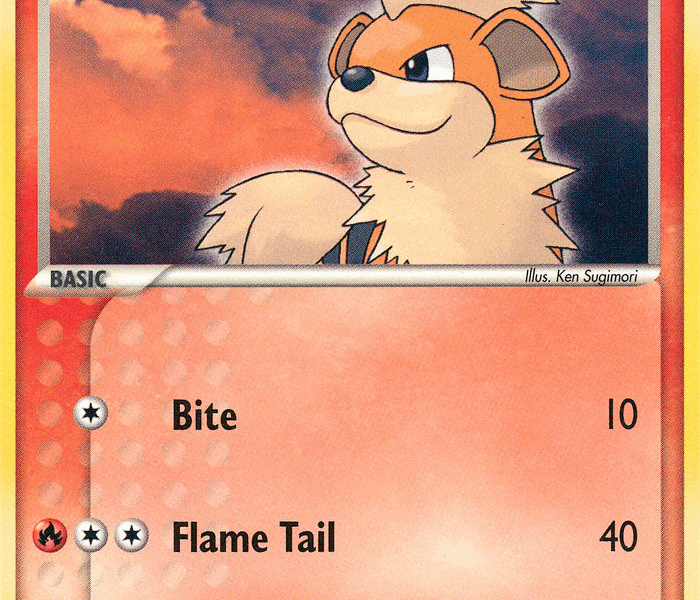 Growlithe Pokemon Kaart