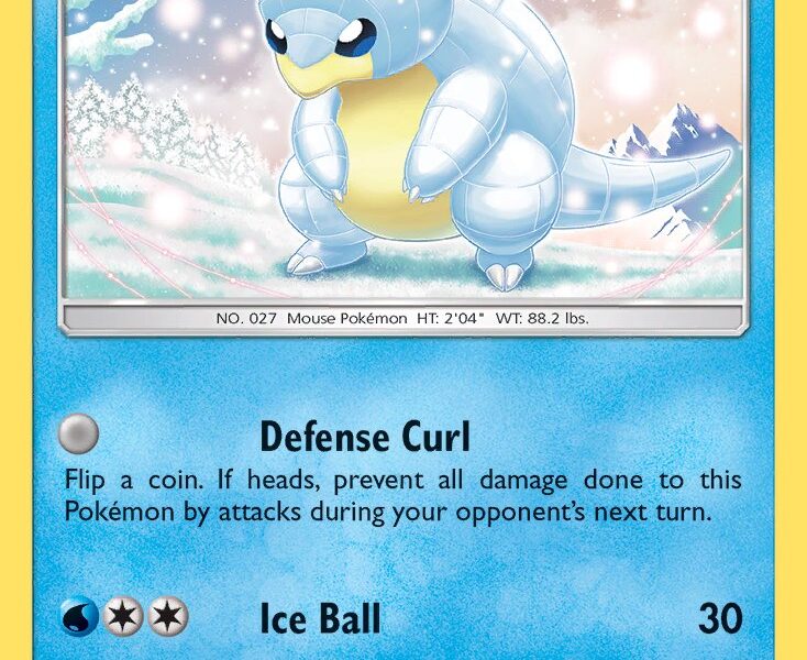 Alolan Sandshrew Pokemon Kaart