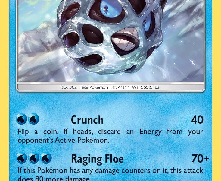 Glalie Pokemon Kaart