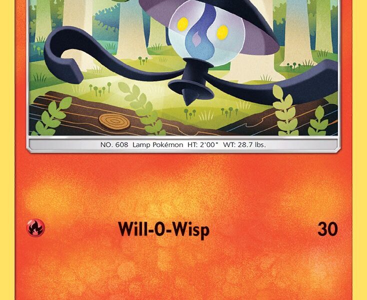 Lampent Pokemon Kaart