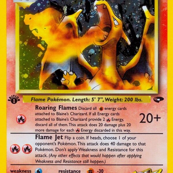 Blaine’s Charizard Pokemon Kaart