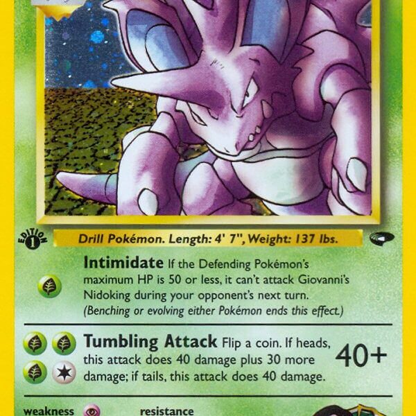Giovanni’s Nidoking Pokemon Kaart