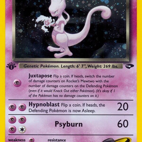 Rocket’s Mewtwo Pokemon Kaart