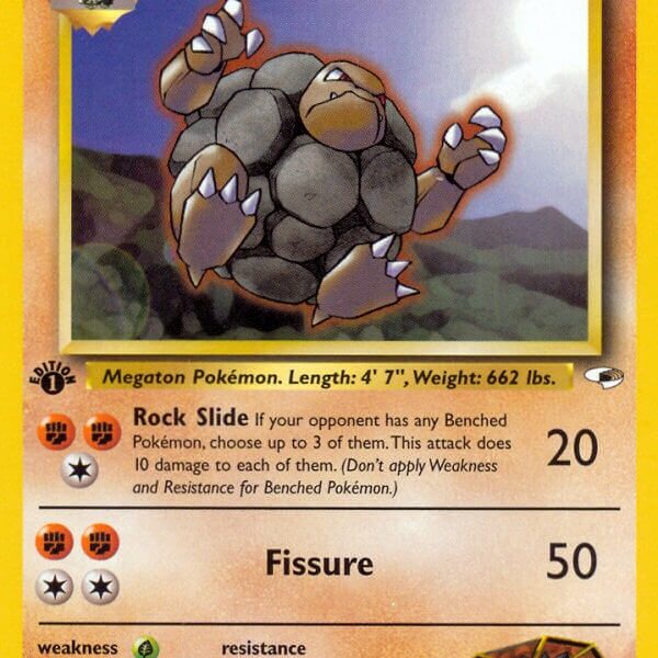 Brock’s Golem Pokemon Kaart