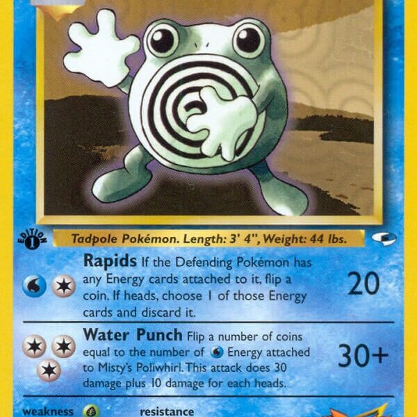 Misty’s Poliwhirl Pokemon Kaart