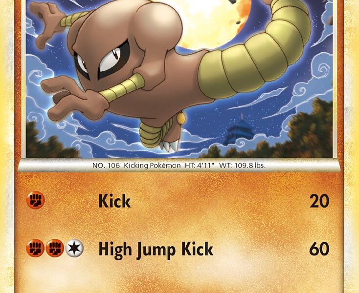 Hitmonlee Pokemon Kaart