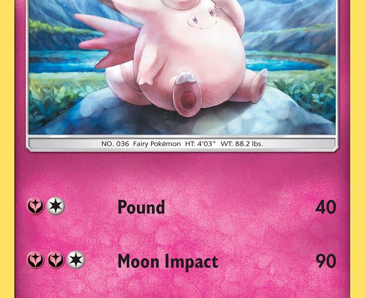 Clefable Pokemon Kaart