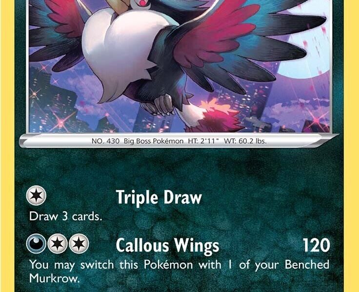 Honchkrow Pokemon Kaart