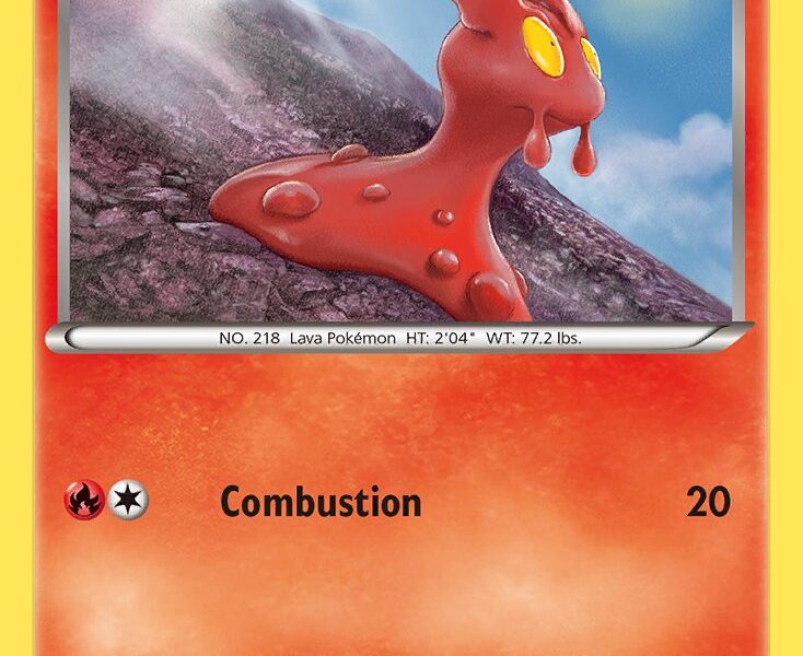 Slugma Pokemon Kaart