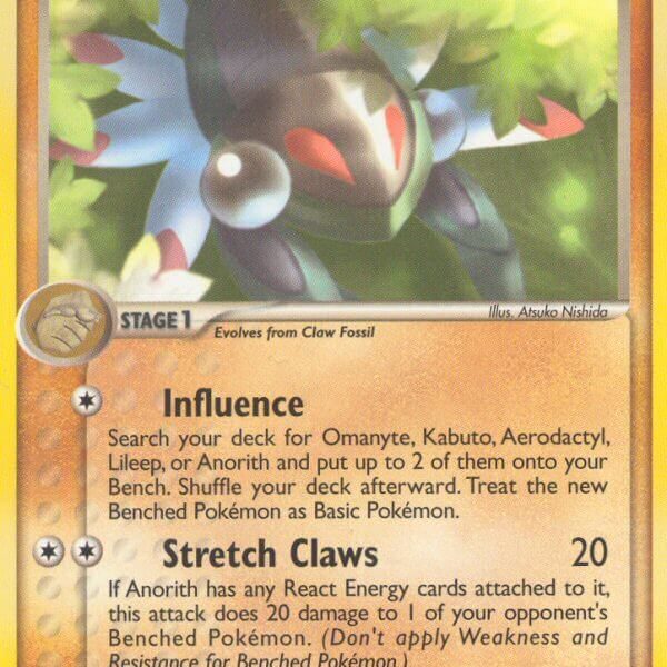 Anorith Pokemon Kaart