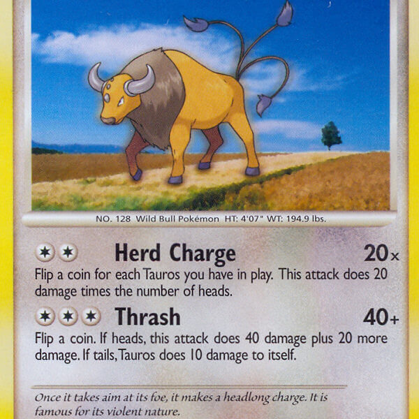 Tauros Pokemon Kaart