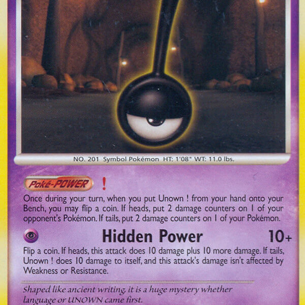 Unown ! Pokemon Kaart