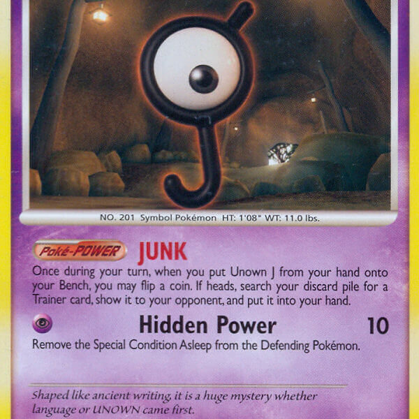 Unown J Pokemon Kaart