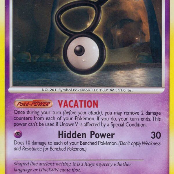 Unown V Pokemon Kaart