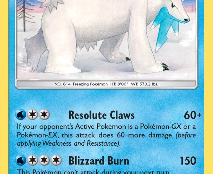 Beartic Pokemon Kaart