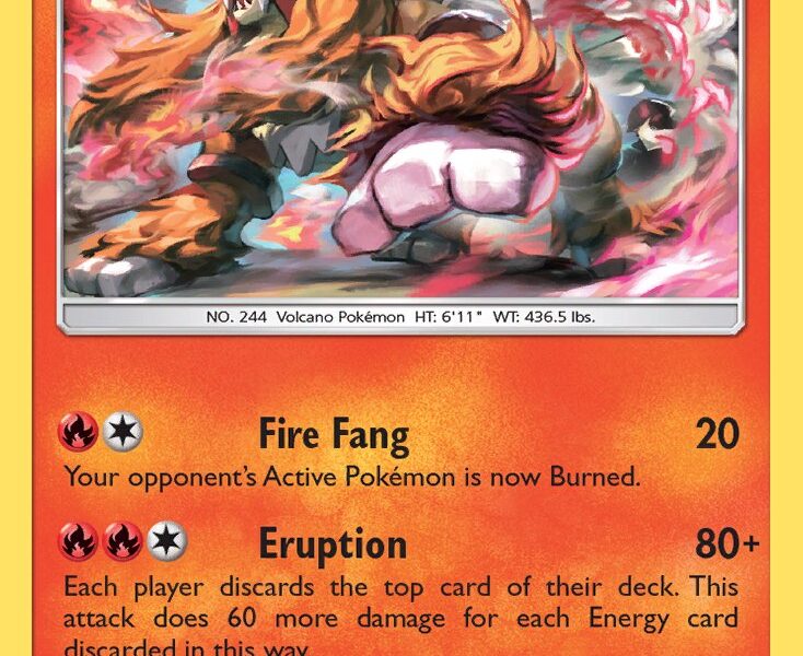 Entei Pokemon Kaart