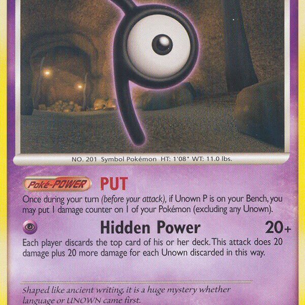 Unown P Pokemon Kaart