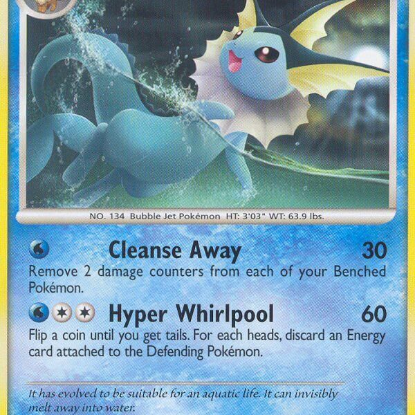 Vaporeon Pokemon Kaart