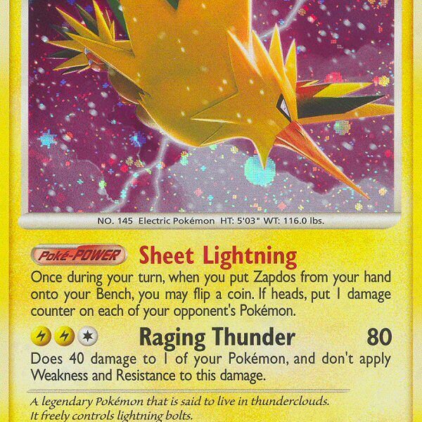 Zapdos Pokemon Kaart