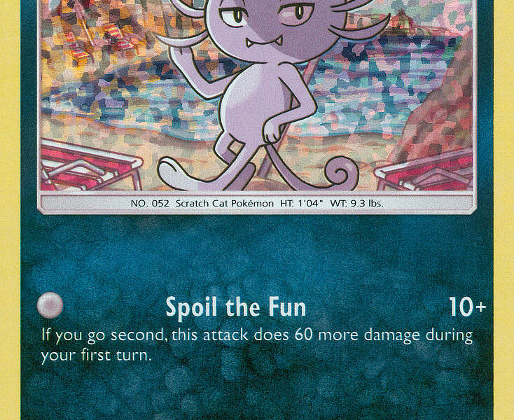 Alolan Meowth Pokemon Kaart
