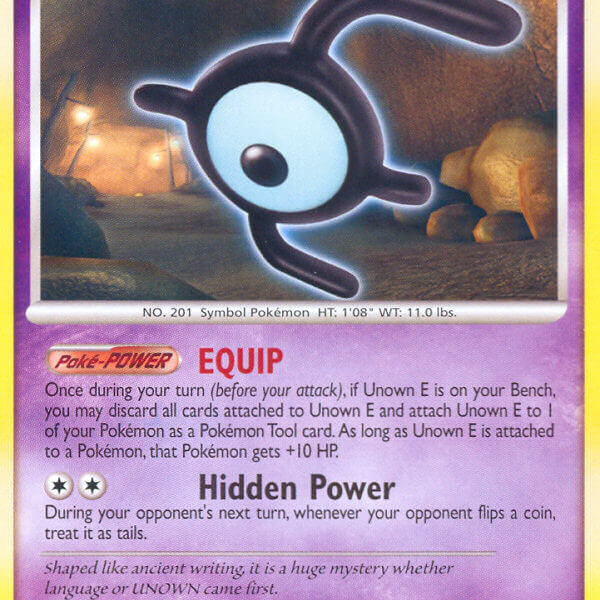 Unown E Pokemon Kaart