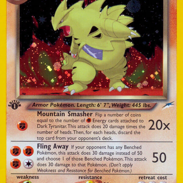 Dark Tyranitar Pokemon Kaart