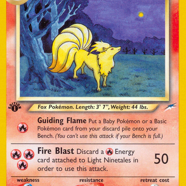 Light Ninetales Pokemon Kaart