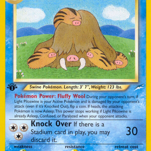 Light Piloswine Pokemon Kaart