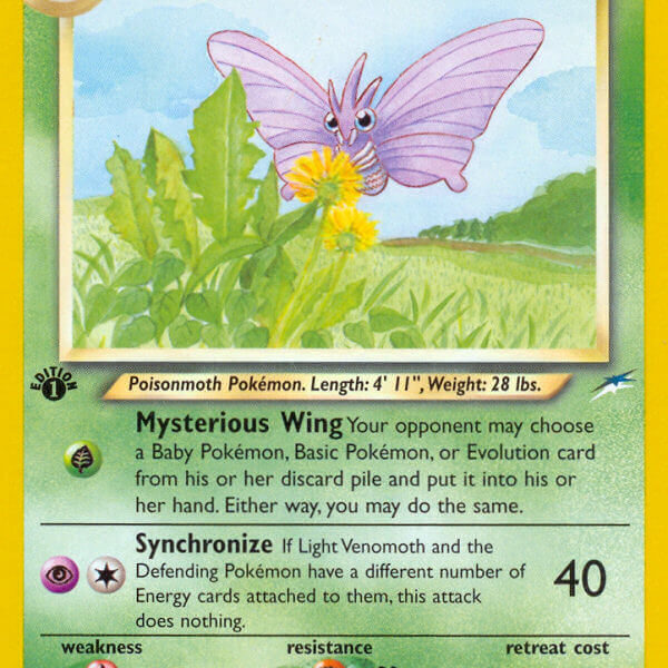 Light Venomoth Pokemon Kaart