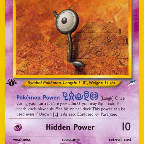 Unown [L] Pokemon Kaart