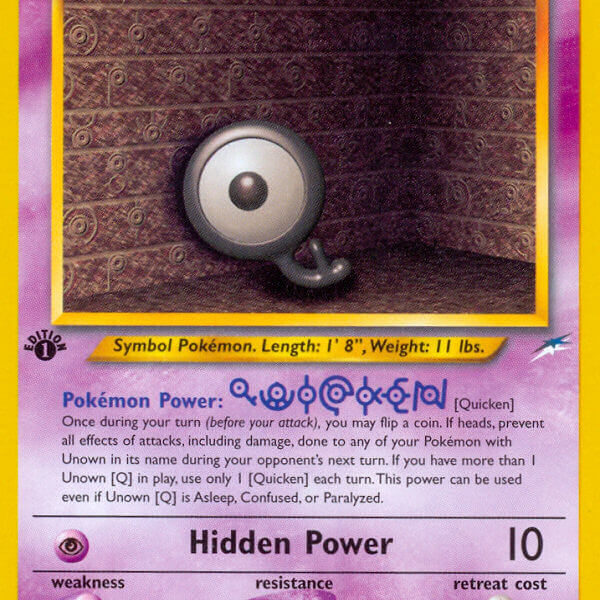 Unown [Q] Pokemon Kaart